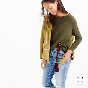 Jcrew ribbed boatneck tunic in light grey